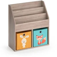 Vicco Kinderregal Sonoma Luigi mit 2 Faltboxen Opt.1-72x79x31 cm