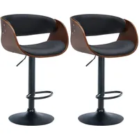 CLP 2er Set Barhocker Portmore Kunstleder I Höhenverstellbarer Barstuhl