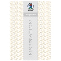 Ursus 60844605 - Designkarton, Fische, gold, DIN A4, 200