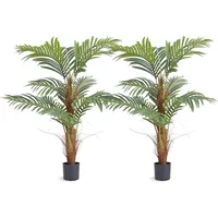 Vevor 2x Areca Catechu Künstlich 800x800x1219mm Kunstpflanze PE Künstliche