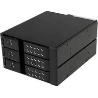 Startech StarTech.com 3-fach 3,5 SATA 3-bay-mobilrack - Black