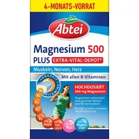 Abtei Magnesium 500 Plus Extra-Vital-Depot - Magnesiumtabletten zur Unterstützung