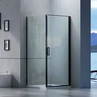 Bernstein Duschkabine Bernstein Eckdusche Nano Echtglas EX416S Schwarz 100x100x195cm