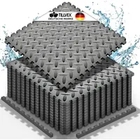 Tillvex tillvex® Pool Bodenschutzmatte Anthrazit - 12 Stück Unterlegmatte
