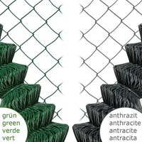 V2Aox Maschendrahtzaun 80 - 150 cm Höhe 15 /