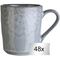Home4You Kaffeetassen 48er Set, 355 ml - Grau -