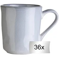 Home4You Kaffeetassen 36er Set, 355 ml - Hellgrau -