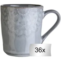 Home4You Kaffeetassen 36er Set, 355 ml - Grau -