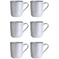 Home4You Kaffeetassen 6er Set, 355 ml - Hellgrau -