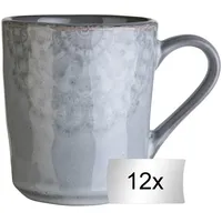 Home4You Kaffeetassen 12er Set, 355 ml - Grau -