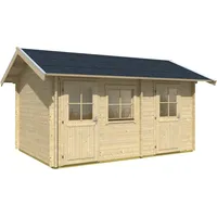 SKANHOLZ Skan Holz 45 mm Blockbohlenhaus Lausanne-Basisdach mit Dachlatten