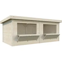 Palmako Marktstand Connect Lenna 16,6 m2 SET 311 naturbelassen