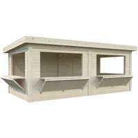 Palmako Marktstand Connect Lenna 16,6 m2 SET 312 naturbelassen