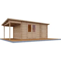 Wolff Finnhaus Gartenhaus Galina 5723, 40 mm naturbelassen Ohne