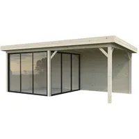 Palmako Gartenhaus Connect Lenna Set 405 Slide transparent tauchgrundiert