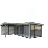 Palmako Carport/Pavillon Connect Lenna Set 414 Slide grau tauchgrundiert