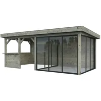 Palmako Gartenhaus Connect Lenna Set 408 Slide transparent tauchgrundiert