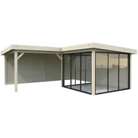Palmako Carport/Pavillon Connect Lenna Set 412 Slide naturbelassen