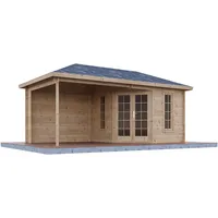 Wolff Finnhaus Gartenhaus Grete 5828, 28 mm naturbelassen Ohne