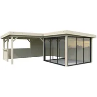 Palmako Carport/Pavillon Connect Lenna Set 410 Slide transparent tauchgrundiert