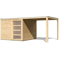 Karibu Gartenhaus Qubic 2 mit Schiebetür und 270 cm