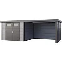 Telluria Metallgerätehaus Classico 3030 mit Lounge Anbau inkl. 2
