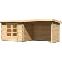 Karibu Gartenhaus Bastrup 3 inkl. 300 cm Schleppdach, Seiten-