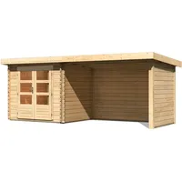 Karibu Gartenhaus Bastrup 2 inkl. 300 cm Schleppdach, Seiten-