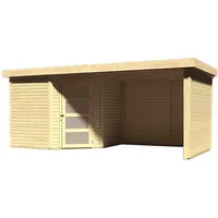 Karibu Gartenhaus Schwandorf 5 inkl. 275 cm Schleppdach,Seiten und