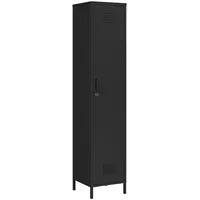 [en.casa] Kleiderschrank Seinäjoki 180x38x38 cm Schwarz