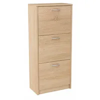 Matkam Schuhschrank Sonoma Eiche, Holzwerkstoff, 50x116x28 cm, Garderobe, Schuhaufbewahrung,