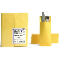 Ornamensa Airlaid 1250 Besteckservietten Bestecktaschen gelb 32x40cm, Stoffähnlich, hochwertige