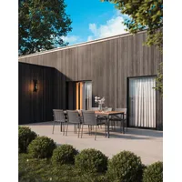 Cinas Gardenson Gartentisch MOOD Classic, Anthrazit, Teak, Holz, Metall,