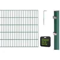 GAH Alberts Doppelstabmattenzaun 10 m x 80 cm Grün/Stahl