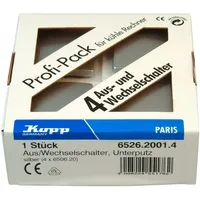 Kopp Paris Profipack, Inhalt: 4 x Universalschalter (Aus-Wechsel-Schalter), IP20,