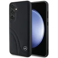 Mercedes-Benz Galaxy S24 Lederhülle mit gebogenen Nähten schwarz