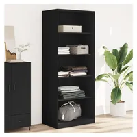 VidaXL Kleiderschrank Schwarz 80x50x200 cm Holzwerkstoff