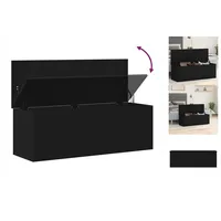 VidaXL Truhe Schwarz 102x35x35 cm Holzwerkstoff