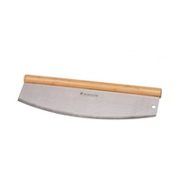 Monolith Pizzaschneider Pizzamesser aus Edelstahl mit Bambusgriff 35 cm