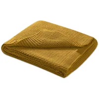 Wometo Babydecke Strickdecke oekoTex Wolle-Look - gelb 70x100 für