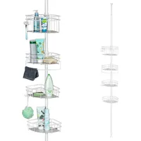 Bremermann Teleskop-Eckregal, 4 Körbe Duschregal bis max. ca. 290