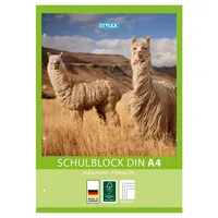Stylex Schulblock/blanko / A4 / gelocht / 50 Blatt