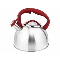 Michelino Wasserkessel Flötenkessel 2,4 l Rot