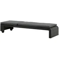 Gardenson Sonnenliege London ca. 60x32x196 cm Schwarz