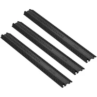 Vevor 3er-Set 1-Kanal-Kabelschutzrampe Kabelbrücke TPR Schlauchbrücke 100 x 13