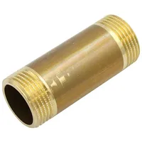 GENERAL FITTINGS - Messing Rohrdoppelnippel 1 Zoll x 80mm