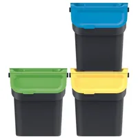 Prosperplast Keden Kaddi Q Mülltrennsystem 3x20L Set mit Aktivkohlefilter,