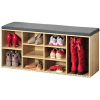 KESPER Schuhschrank mit Sitzkissen, Holzschuhschrank, Schuhregal, Eichedekor, fsc