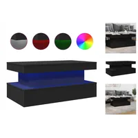 VidaXL Couchtisch mit LED-Leuchten Schwarz 90x50x40 cm