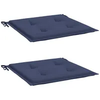 VidaXL Palettenkissen 2 Stk. Marineblau 50x50x4 cm Oxford-Gewebe